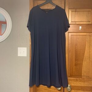 J Jill steel blue Wearever Collection dress, great for any season